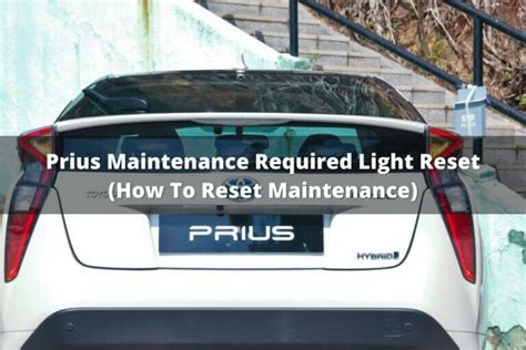 reset prius maintenance required light PDF