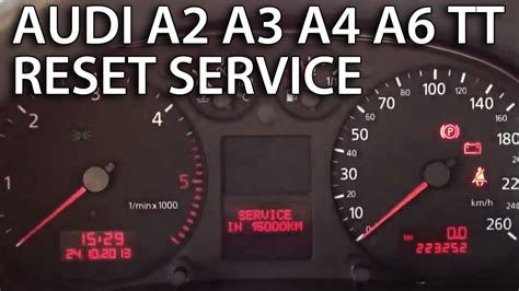 reset the service warning indicator audi a4 Reader