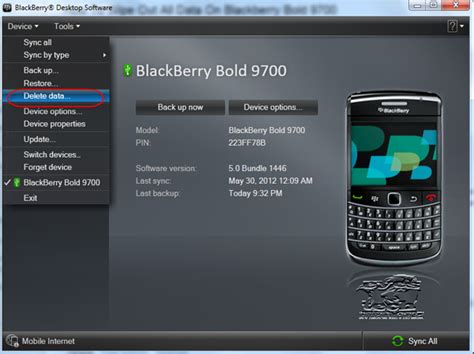 reset to factory settings blackberry bold 9700 PDF