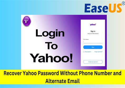 reset yahoo password without alternate email Kindle Editon