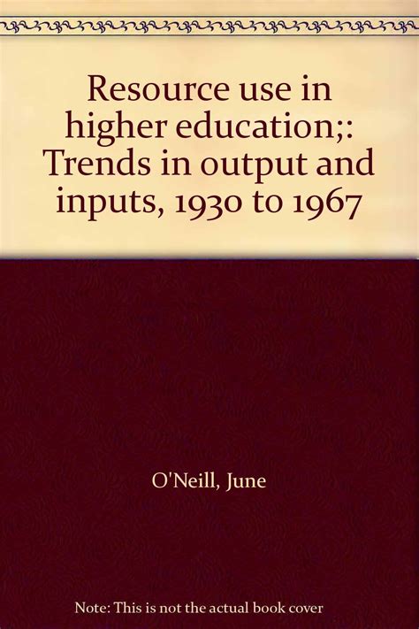 resource use in higher education trends in output and inputs 1930 to 1967 Reader