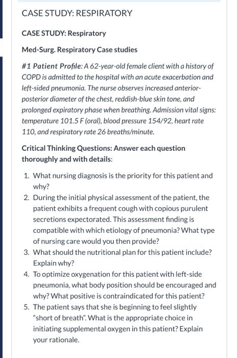 respiratory case studies with answers Epub