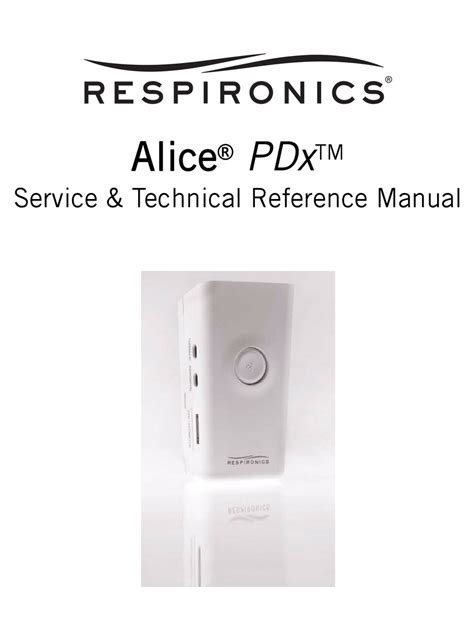 respironics alice pdx manual Reader