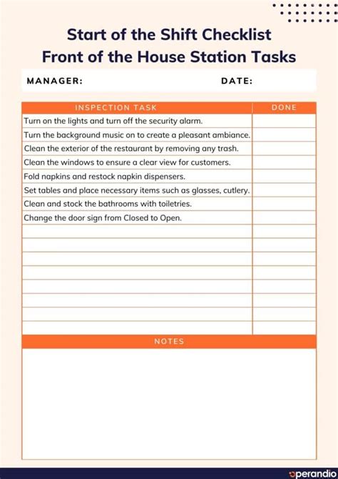 restaurant server side work checklist pdf Ebook PDF