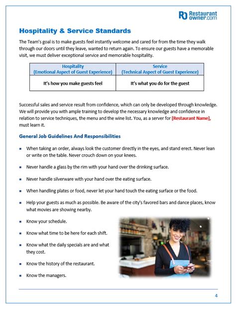 restaurant server training guide Doc