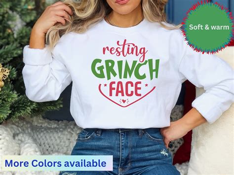 resting grinch face sweatshirt