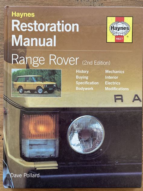 restoration manual range rover restoration manuals PDF