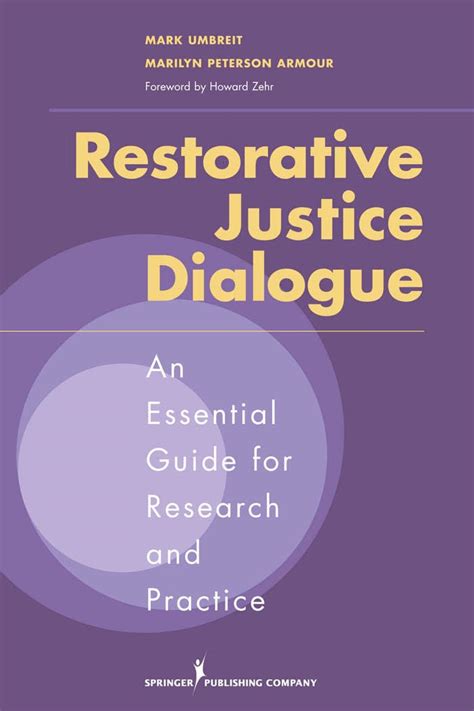 restorative justice dialogue an essential guide for research and practice PDF