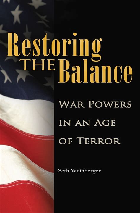 restoring the balance war powers in an age of terror Epub