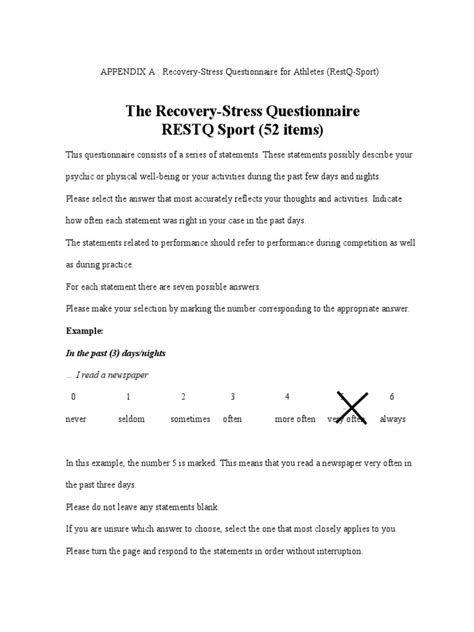 restq sport questionnaire PDF