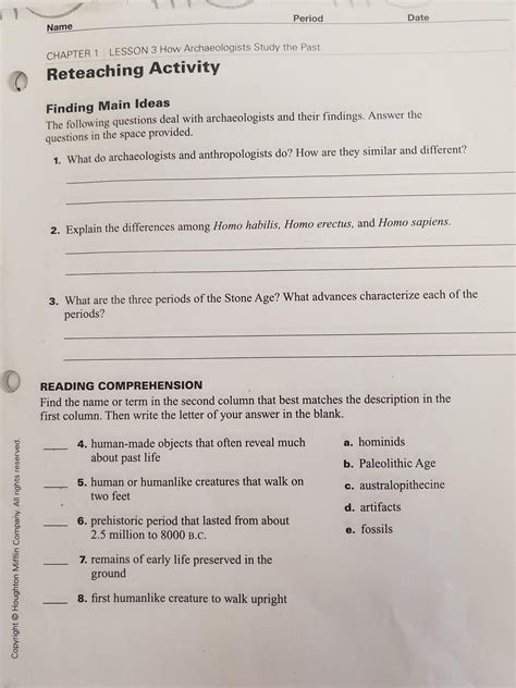 reteaching activity 13 3 answers Doc