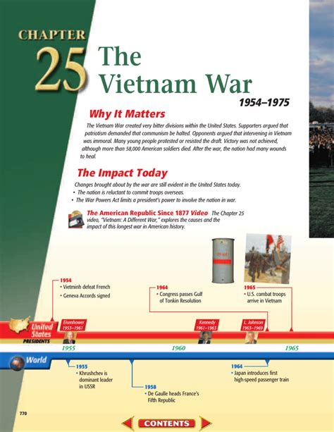 reteaching activity 25 the vietnam war 1954 1975 answers Doc