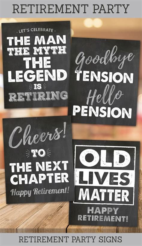 retirement signs ideas