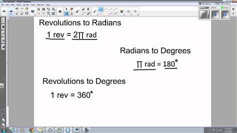 rev to rad conversion