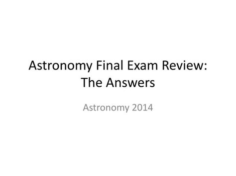 review and reinforcement answers astronomy PDF