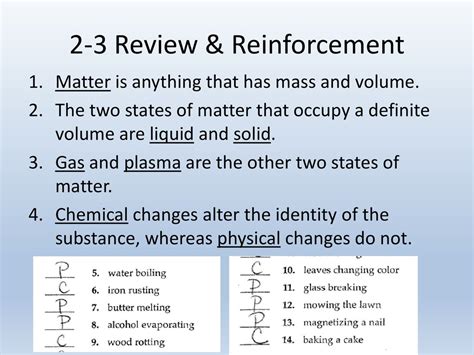 review and reinforcement changes of state answers Doc