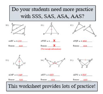 review for mastery geometry answers triangle congruence Doc