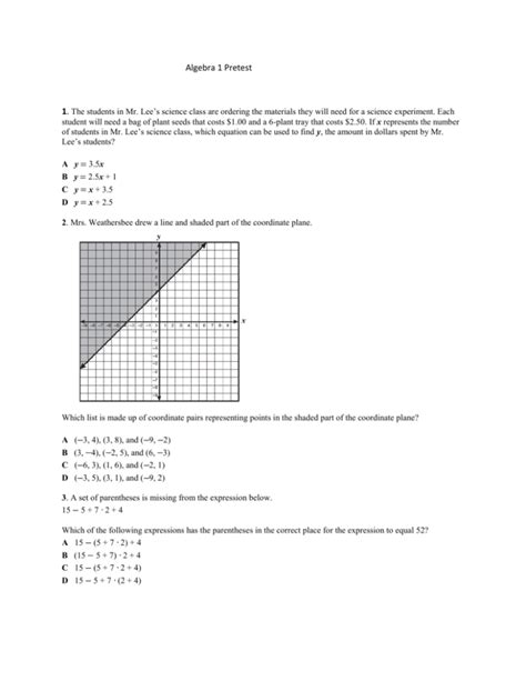 review pretest algebra 1 answers pearson Kindle Editon