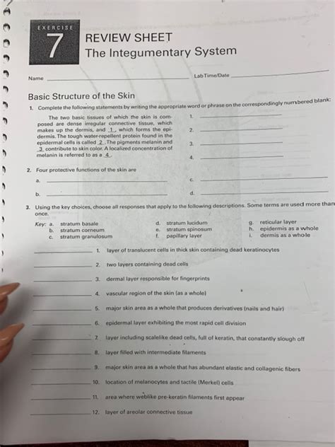 review sheet 7 the integumentary system answers Kindle Editon