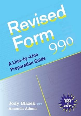 revised form 990 a line by line preparation guide Reader