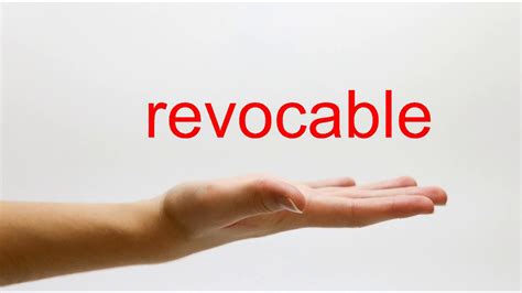 revocable pronunciation