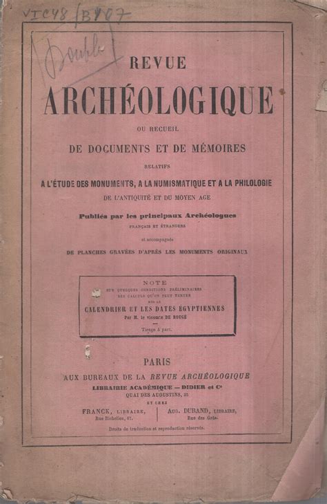 revue archeologique recueil documents memoires Kindle Editon