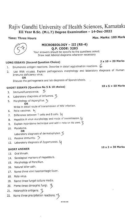 rguhs question papers mlt Reader