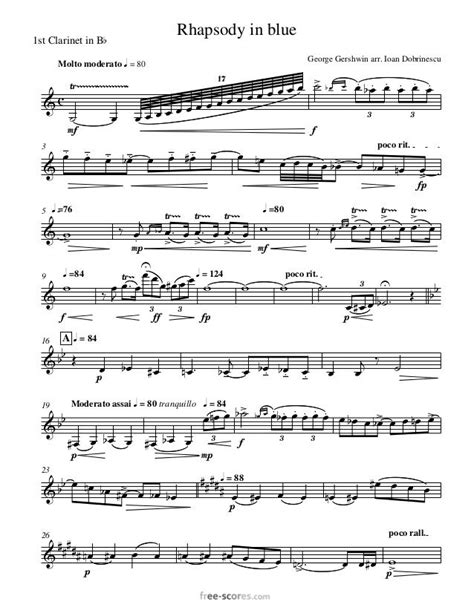 rhapsody in blue from andante and finale bb clarinet Epub