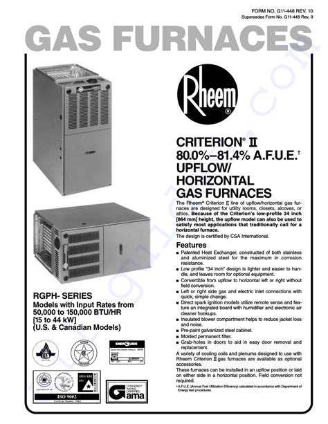 rheem furnace instruction manual Doc