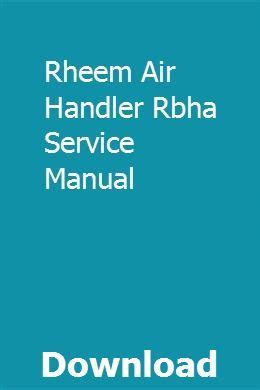 rheem rbha manual pdf Doc