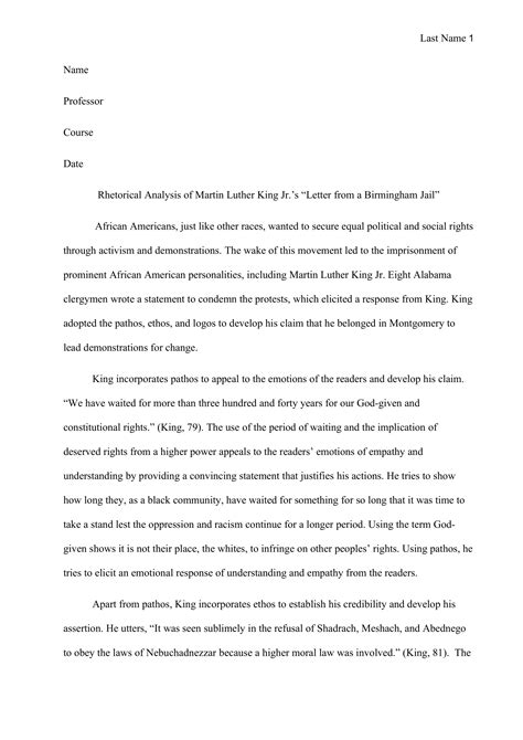 rhetorical analysis essay example