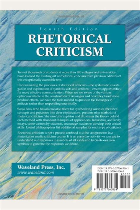 rhetorical criticism exploration and practice Reader