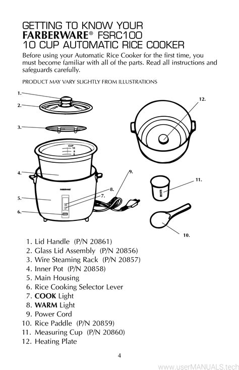 rice cooker instruction manual PDF