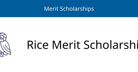 rice merit scholarships