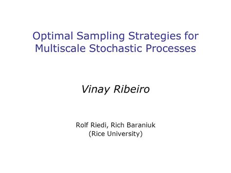 rice university stochastic process
