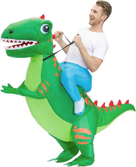 riding dinosaur suit