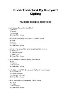 rikki tikki tavi selection test with answers Epub