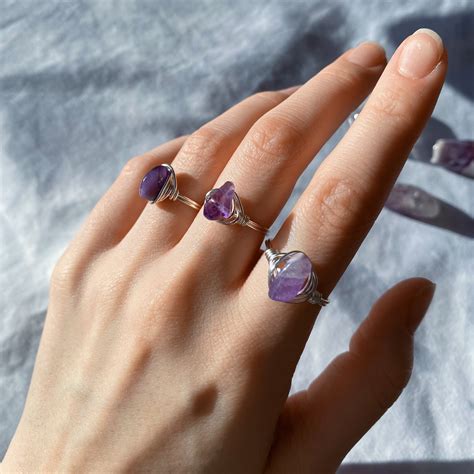 rings with crystals