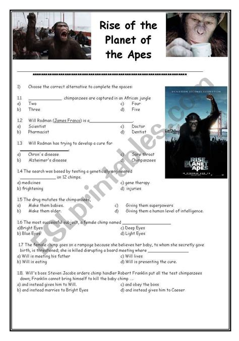 rise of the planet of the apes lesson