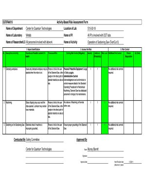 risk assessment template singapore