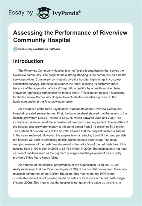 riverview community hospital case study answers Doc