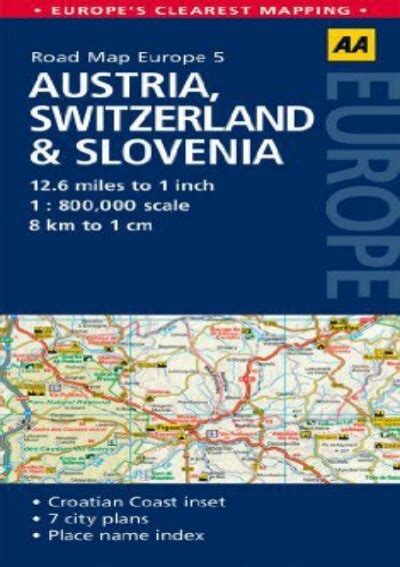road map austria switzerland and slovenia road map europe Reader