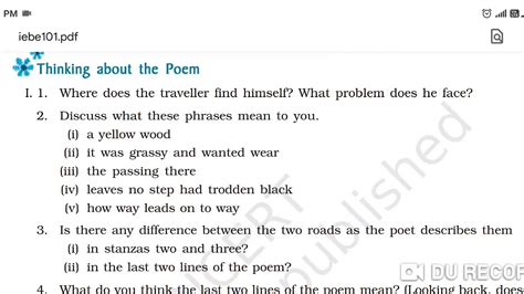 road not taken test questions answers Epub