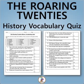 roaring twenties questions and answers Reader