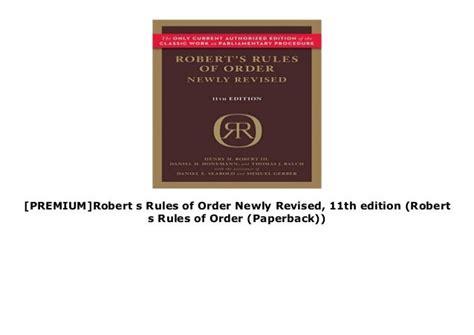 roberts rules of order newly revised 11th edition Kindle Editon