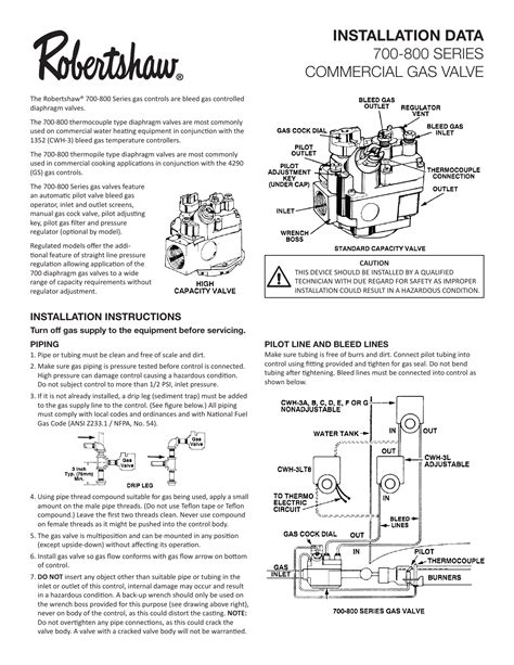 robertshaw gas valve 7000 manual PDF