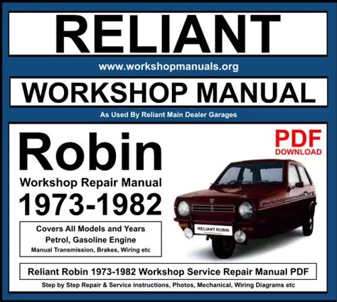 robin reliant workshop manual free download Epub