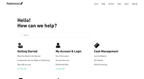 robinhood help center