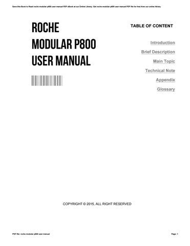 roche modular p800 manual Doc