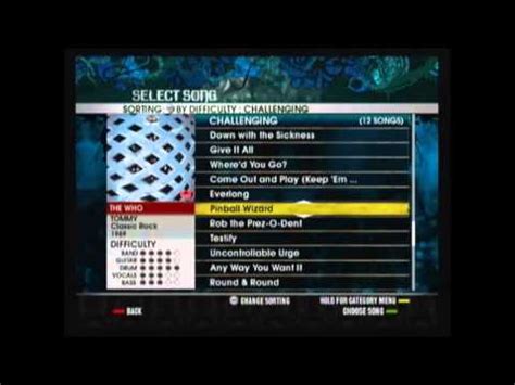 rock band 2 playlist